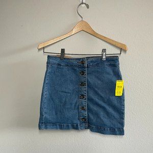 Indigo Rein button-down jean skirt